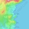 Topografische kaart Platja d'Aiguablava, hoogte, reliëf