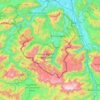 Topografische kaart Berchtesgaden Alps, hoogte, reliëf