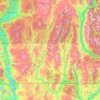 Topografische kaart Regional District of Kootenay Boundary, hoogte, reliëf