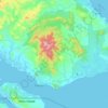 Topografische kaart Tawau, hoogte, reliëf