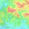 Topografische kaart Cantón de Puriscal, hoogte, reliëf