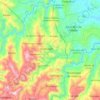 Topografische kaart Huehuetla, hoogte, reliëf
