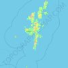 Topografische kaart Shetland, hoogte, reliëf
