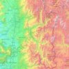 Topografische kaart Provincia de Cordillera, hoogte, reliëf