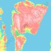 Topografische kaart Somerseteiland, hoogte, reliëf