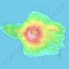 Topografische kaart Ilha do Faial, hoogte, reliëf
