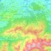 Topografische kaart Rüschegg, hoogte, reliëf