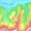 Topografische kaart Espinouse, hoogte, reliëf