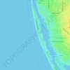 Topografische kaart Indian Shores, hoogte, reliëf