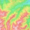 Topografische kaart Le Gave d'Azun, hoogte, reliëf