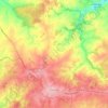 Topografische kaart Aigurande, hoogte, reliëf
