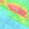 Topografische kaart NSG Dörenther Klippen, hoogte, reliëf