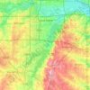 Topografische kaart Grand Prairie, hoogte, reliëf