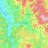 Topografische kaart Schmalkalden, hoogte, reliëf