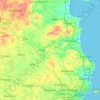 Topografische kaart County Meath, hoogte, reliëf