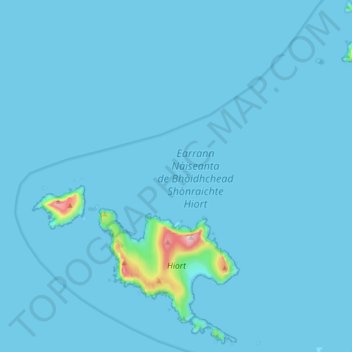 Topografische kaart St Kilda, hoogte, reliëf