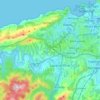 Topografische kaart Mendebaldea, hoogte, reliëf