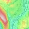 Topografische kaart La Biolle, hoogte, reliëf