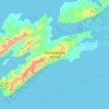 Topografische kaart Hinchinbrook Island, hoogte, reliëf