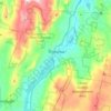 Topografische kaart Cheshire, hoogte, reliëf