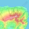 Topografische kaart Nordeste, hoogte, reliëf
