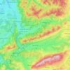 Topografische kaart Weitnau, hoogte, reliëf