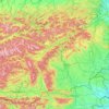 Topografische kaart Steiermark, hoogte, reliëf