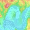 Topografische kaart Creysse, hoogte, reliëf