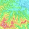 Topografische kaart Gamlitz, hoogte, reliëf