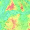 Topografische kaart Rives-du-Loir-en-Anjou, hoogte, reliëf