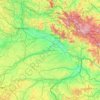 Topografische kaart Niederbayern, hoogte, reliëf