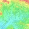 Topografische kaart Canaules-et-Argentières, hoogte, reliëf
