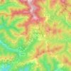 Topografische kaart Torriglia, hoogte, reliëf