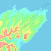 Topografische kaart Chiniak, hoogte, reliëf
