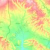 Topografische kaart Yewa North, hoogte, reliëf