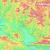Topografische kaart Río Irati, hoogte, reliëf