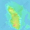 Topografische kaart Isle of Pines, hoogte, reliëf