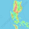 Topografische kaart Luzon, hoogte, reliëf
