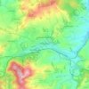 Topografische kaart Domažlice, hoogte, reliëf