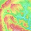 Topografische kaart Adršpach, hoogte, reliëf