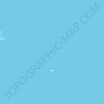 Topografische kaart Tom Thumb Islands, hoogte, reliëf