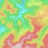 Topografische kaart Herrenalb, hoogte, reliëf
