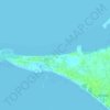 Topografische kaart Doljo Beach, hoogte, reliëf