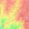 Topografische kaart Bangalore North, hoogte, reliëf