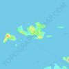 Topografische kaart Inishbofin Electoral Division, hoogte, reliëf