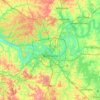 Topografische kaart Nashville-Davidson, hoogte, reliëf