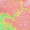 Topografische kaart Kinnaur, hoogte, reliëf