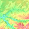 Topografische kaart Prissac, hoogte, reliëf