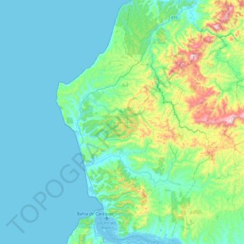 Topografische kaart San Vicente, hoogte, reliëf