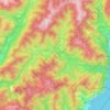 Topografische kaart Ledro, hoogte, reliëf